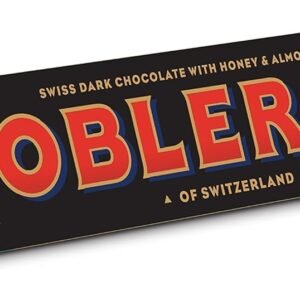 Toblerone Swiss Dark Chocolate Bar with Almond & Honey Nougat, 100g